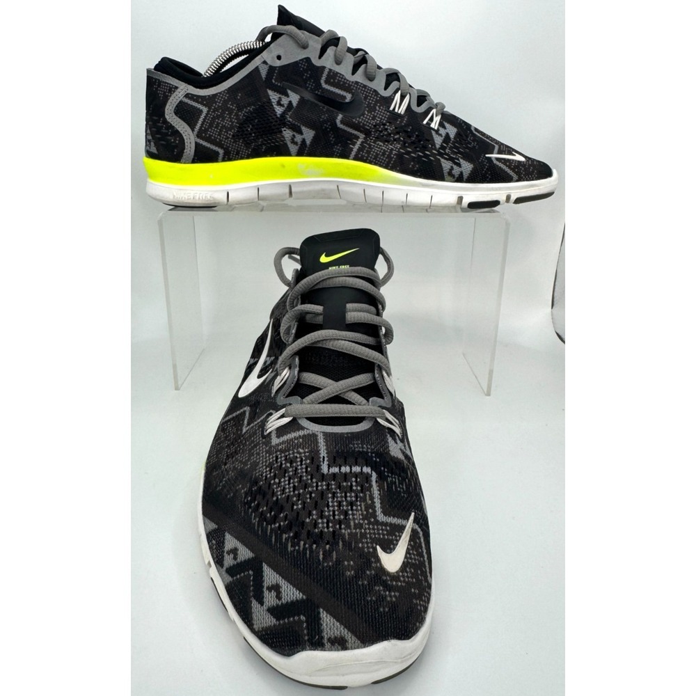 Nike Free 5.0 TR Fit 4 Training Shoes Black Grey Volt Size 10 629832-008
